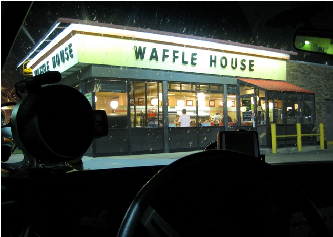 Waffle house....yum!